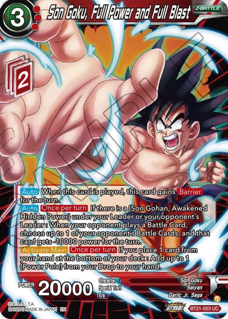 Son Goku, Full Power and Full Blast (BT21-003) [Wild Resurgence] | Dragon's Lair Comics and Fantasy Houston TX