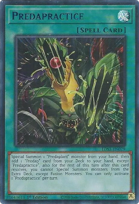 Predapractice (Blue) [LDS3-EN079] Ultra Rare | Dragon's Lair Comics and Fantasy Houston TX