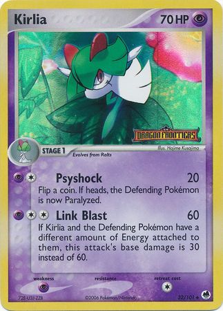 Kirlia (32/101) (Stamped) [EX: Dragon Frontiers] | Dragon's Lair Comics and Fantasy Houston TX