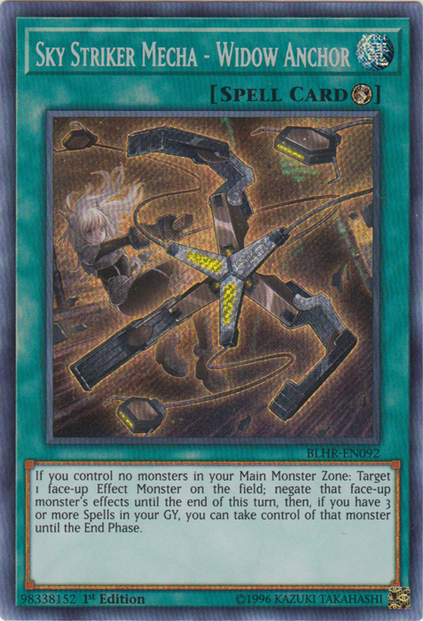Sky Striker Mecha - Widow Anchor [BLHR-EN092] Secret Rare | Dragon's Lair Comics and Fantasy Houston TX