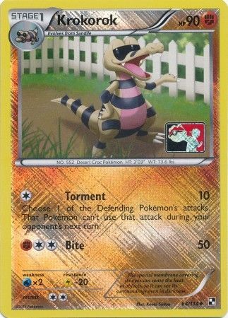 Krokorok (64/114) (League Promo) [Black & White: Base Set] | Dragon's Lair Comics and Fantasy Houston TX