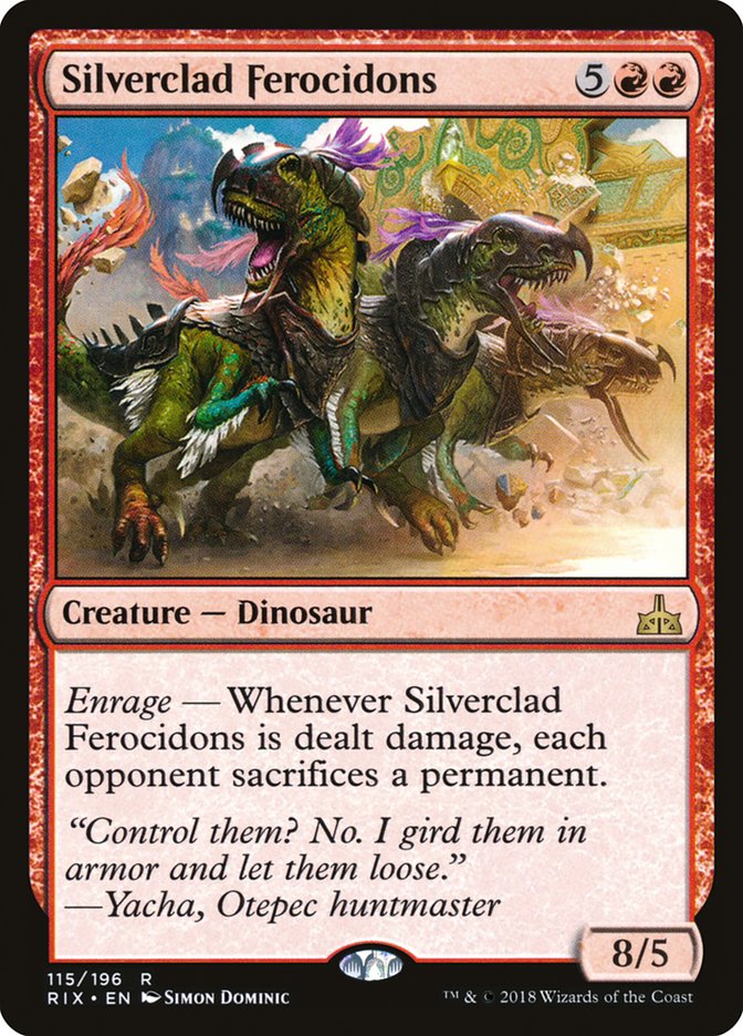 Silverclad Ferocidons [Rivals of Ixalan] | Dragon's Lair Comics and Fantasy Houston TX