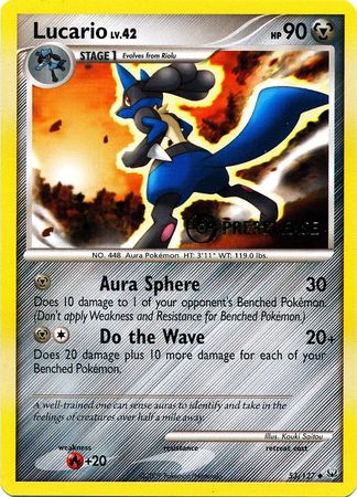 Lucario (53/127) (Prerelease Promo) [Diamond & Pearl: Black Star Promos] | Dragon's Lair Comics and Fantasy Houston TX