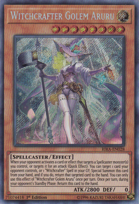 Witchcrafter Golem Aruru [RIRA-EN028] Secret Rare | Dragon's Lair Comics and Fantasy Houston TX