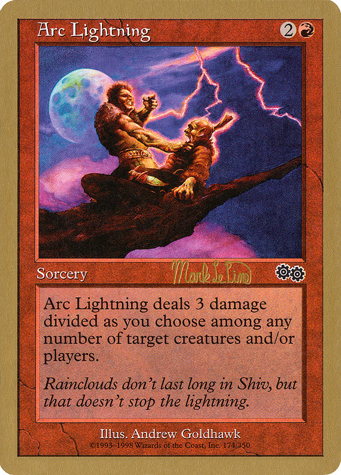 Arc Lightning (Mark Le Pine) [World Championship Decks 1999] | Dragon's Lair Comics and Fantasy Houston TX