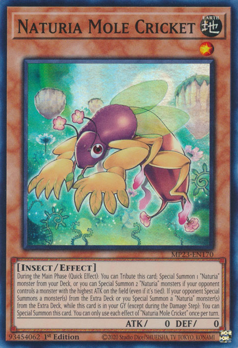 Naturia Mole Cricket [MP23-EN170] Super Rare | Dragon's Lair Comics and Fantasy Houston TX