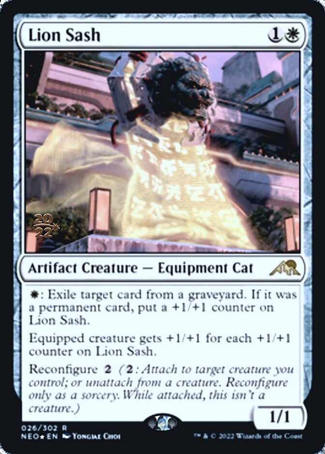Lion Sash [Kamigawa: Neon Dynasty Prerelease Promos] | Dragon's Lair Comics and Fantasy Houston TX