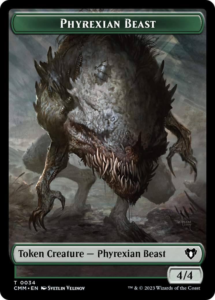Phyrexian Beast Token [Commander Masters Tokens] | Dragon's Lair Comics and Fantasy Houston TX