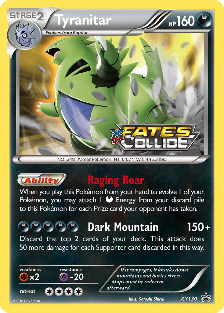 Tyranitar (XY130) [XY: Black Star Promos] | Dragon's Lair Comics and Fantasy Houston TX