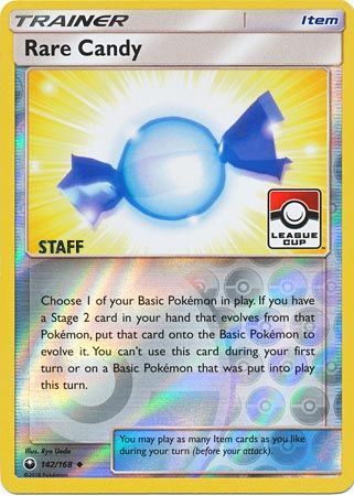 Rare Candy (142/168) (League Promo Staff) [Sun & Moon: Celestial Storm] | Dragon's Lair Comics and Fantasy Houston TX