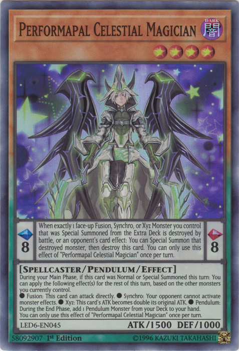 Performapal Celestial Magician [LED6-EN045] Super Rare | Dragon's Lair Comics and Fantasy Houston TX