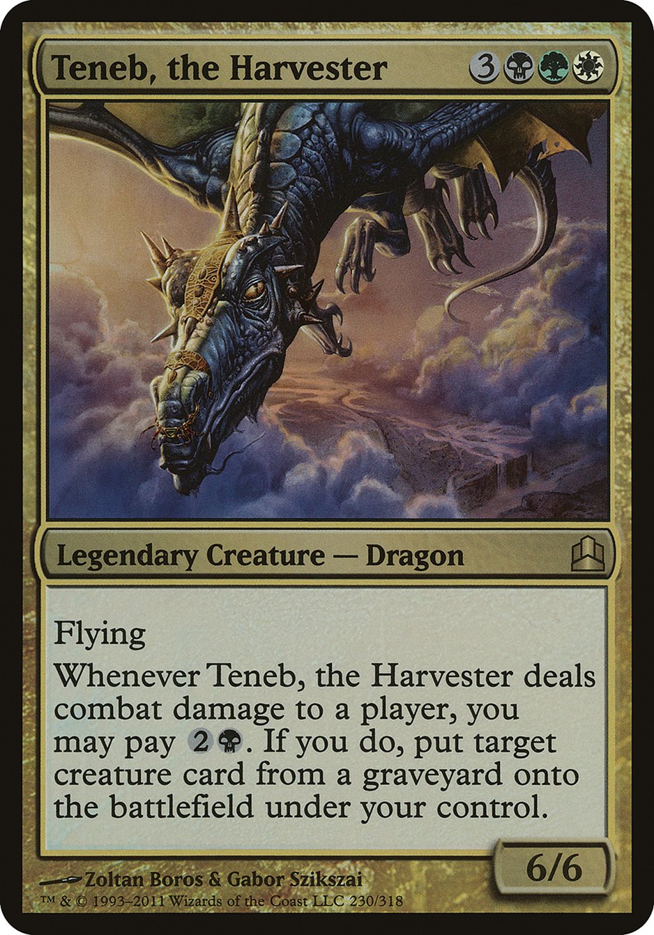 Teneb, the Harvester (Oversized) [Commander 2011 Oversized] | Dragon's Lair Comics and Fantasy Houston TX