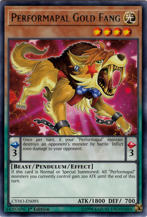 Performapal Gold Fang [CYHO-EN095] Rare | Dragon's Lair Comics and Fantasy Houston TX