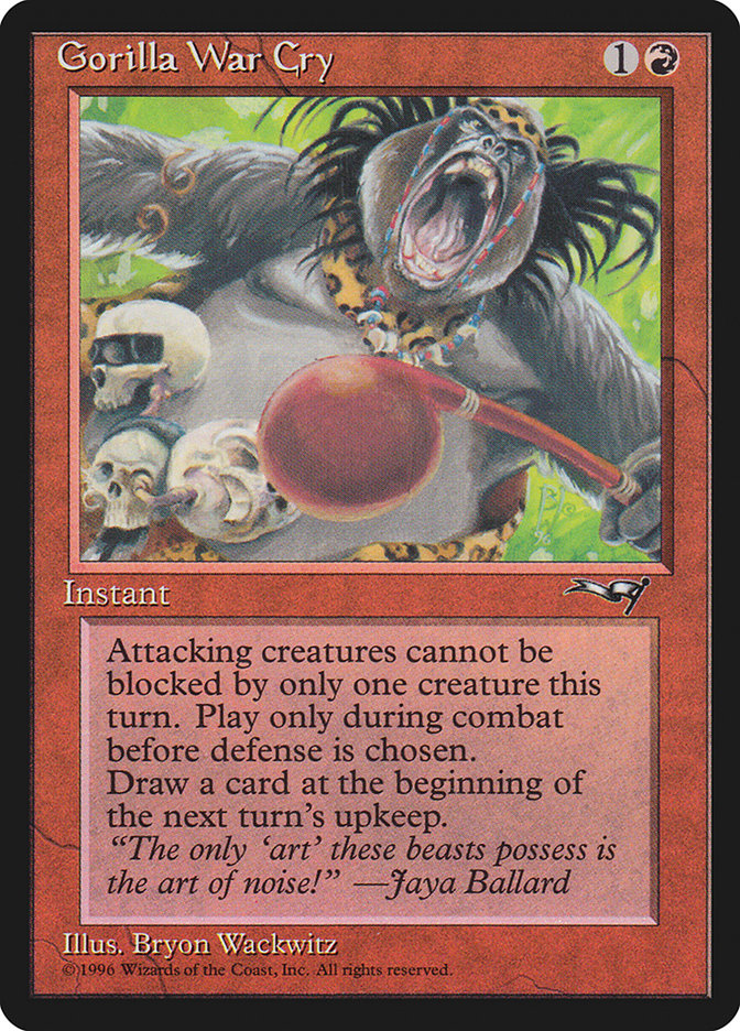 Gorilla War Cry (Red Rattle Drum) [Alliances] | Dragon's Lair Comics and Fantasy Houston TX