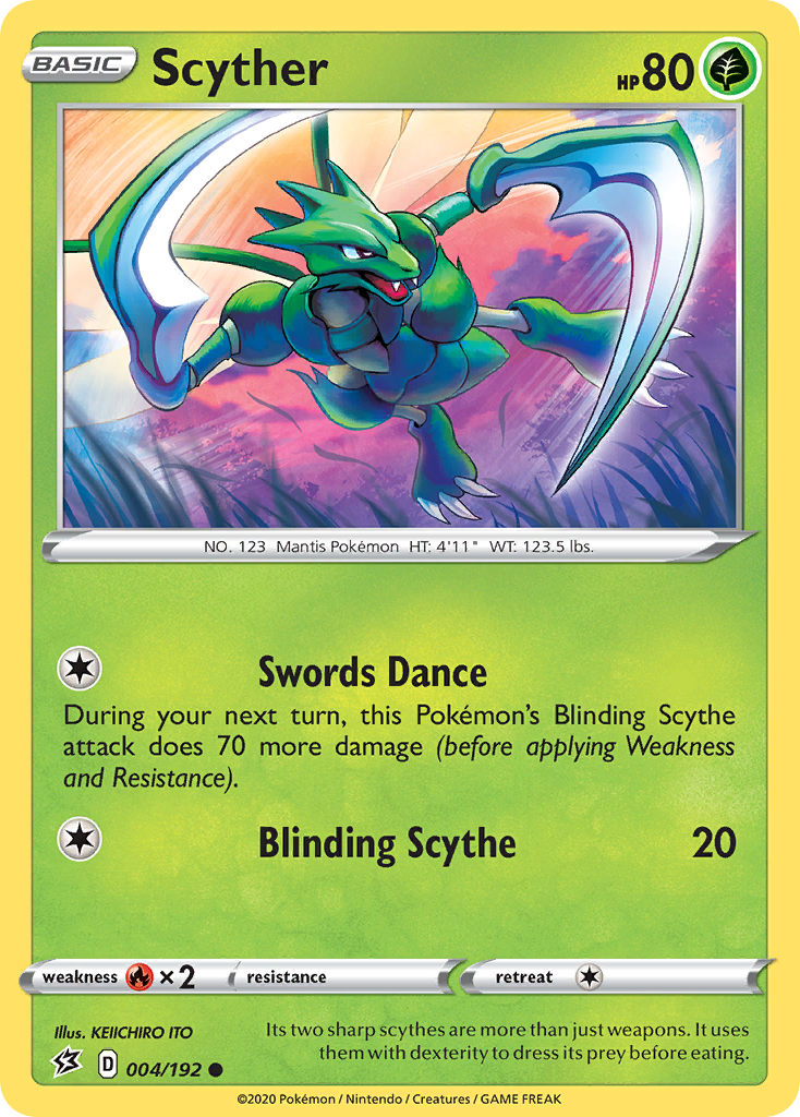 Scyther (004/192) [Sword & Shield: Rebel Clash] | Dragon's Lair Comics and Fantasy Houston TX