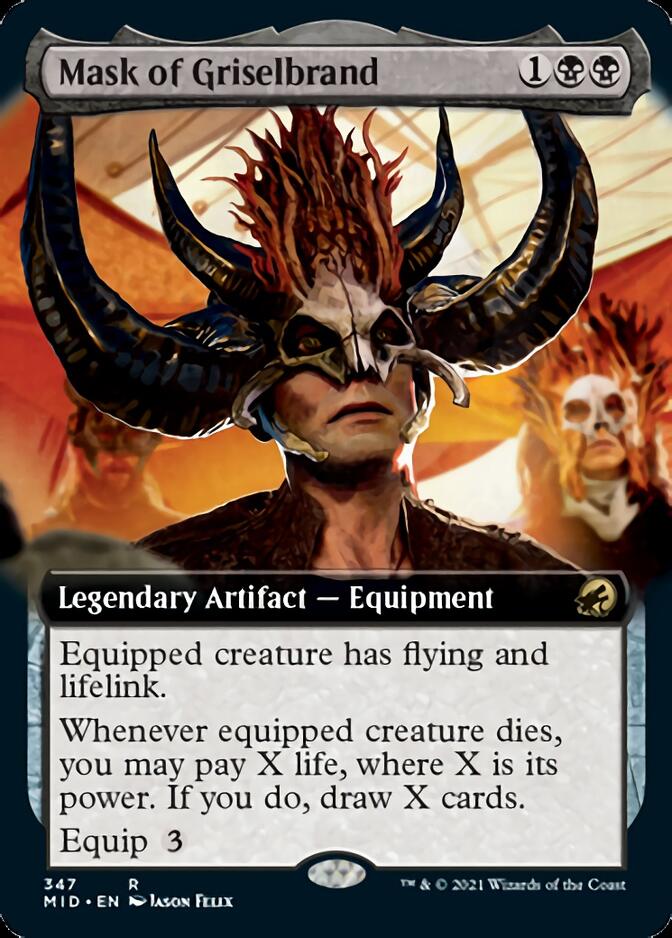Mask of Griselbrand (Extended Art) [Innistrad: Midnight Hunt] | Dragon's Lair Comics and Fantasy Houston TX