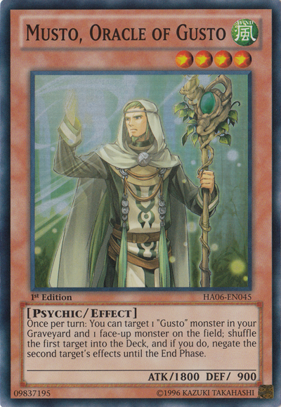 Musto, Oracle of Gusto [HA06-EN045] Super Rare | Dragon's Lair Comics and Fantasy Houston TX