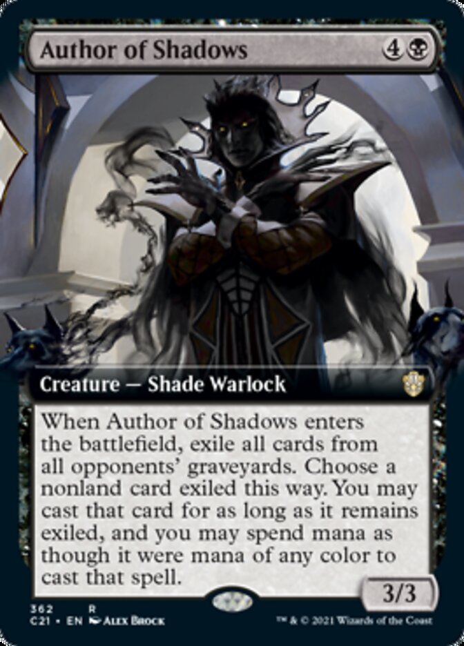 Author of Shadows (Extended Art) [Commander 2021] | Dragon's Lair Comics and Fantasy Houston TX
