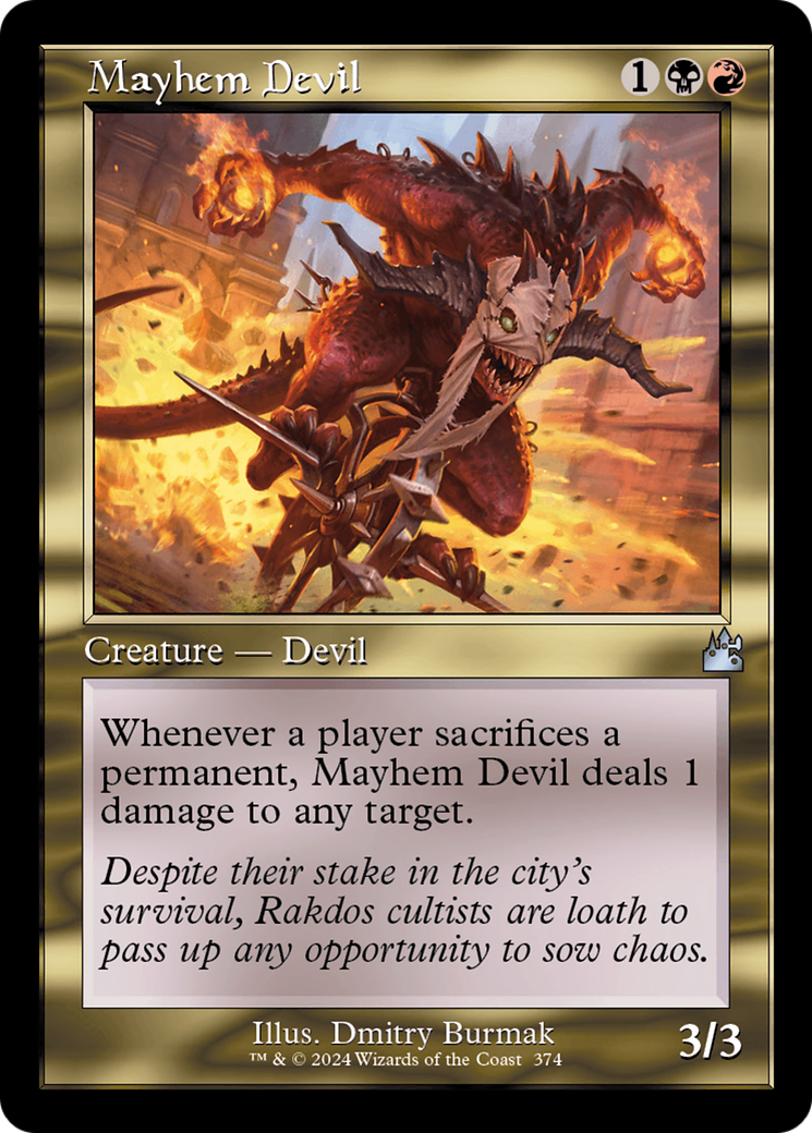 Mayhem Devil (Retro Frame) [Ravnica Remastered] | Dragon's Lair Comics and Fantasy Houston TX