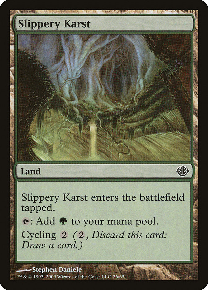 Slippery Karst [Duel Decks: Garruk vs. Liliana] | Dragon's Lair Comics and Fantasy Houston TX