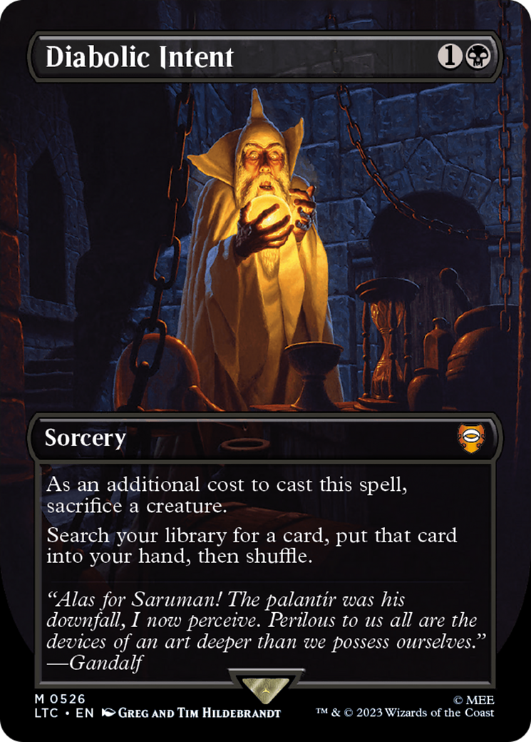 Diabolic Intent (Borderless) [The Lord of the Rings: Tales of Middle-Earth Commander] | Dragon's Lair Comics and Fantasy Houston TX