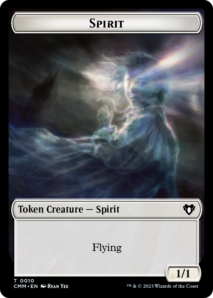 Spirit Token (10) [Commander Masters Tokens] | Dragon's Lair Comics and Fantasy Houston TX