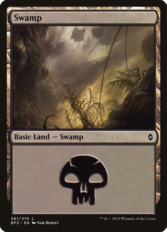 Swamp (261) [Battle for Zendikar] | Dragon's Lair Comics and Fantasy Houston TX