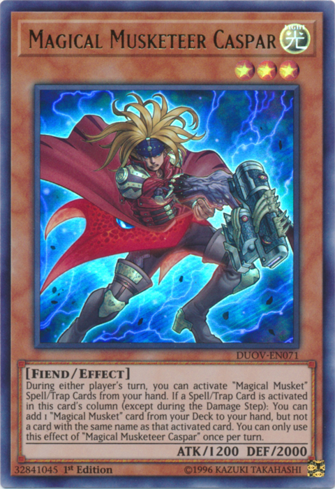 Magical Musketeer Caspar [DUOV-EN071] Ultra Rare | Dragon's Lair Comics and Fantasy Houston TX