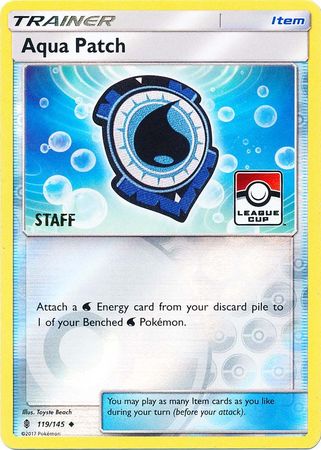 Aqua Patch (119/145) (League Promo Staff) [Sun & Moon: Guardians Rising] | Dragon's Lair Comics and Fantasy Houston TX