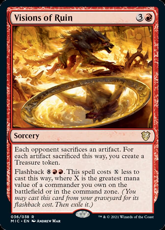 Visions of Ruin [Innistrad: Midnight Hunt Commander] | Dragon's Lair Comics and Fantasy Houston TX