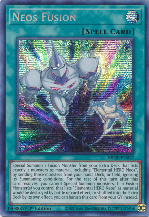Neos Fusion [MP20-EN027] Prismatic Secret Rare | Dragon's Lair Comics and Fantasy Houston TX