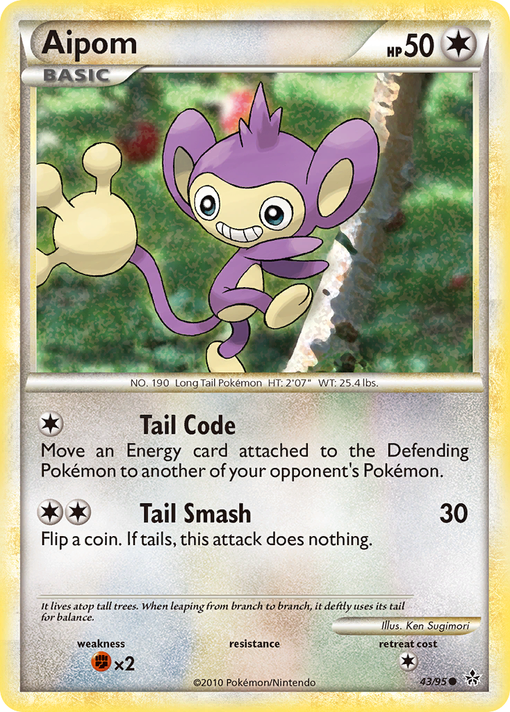 Aipom (43/95) [HeartGold & SoulSilver: Unleashed] | Dragon's Lair Comics and Fantasy Houston TX
