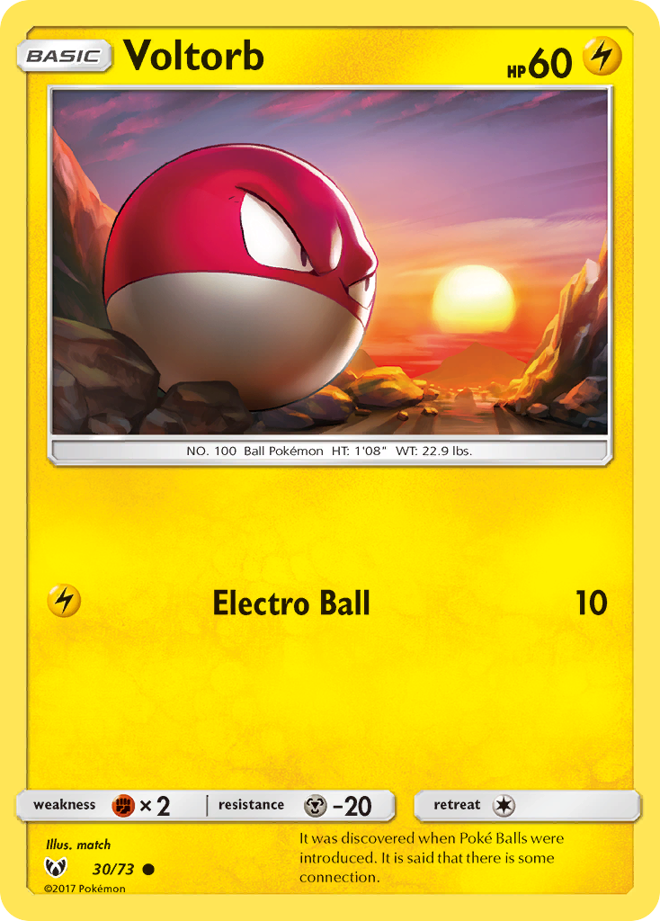 Voltorb (30/73) [Sun & Moon: Shining Legends] | Dragon's Lair Comics and Fantasy Houston TX