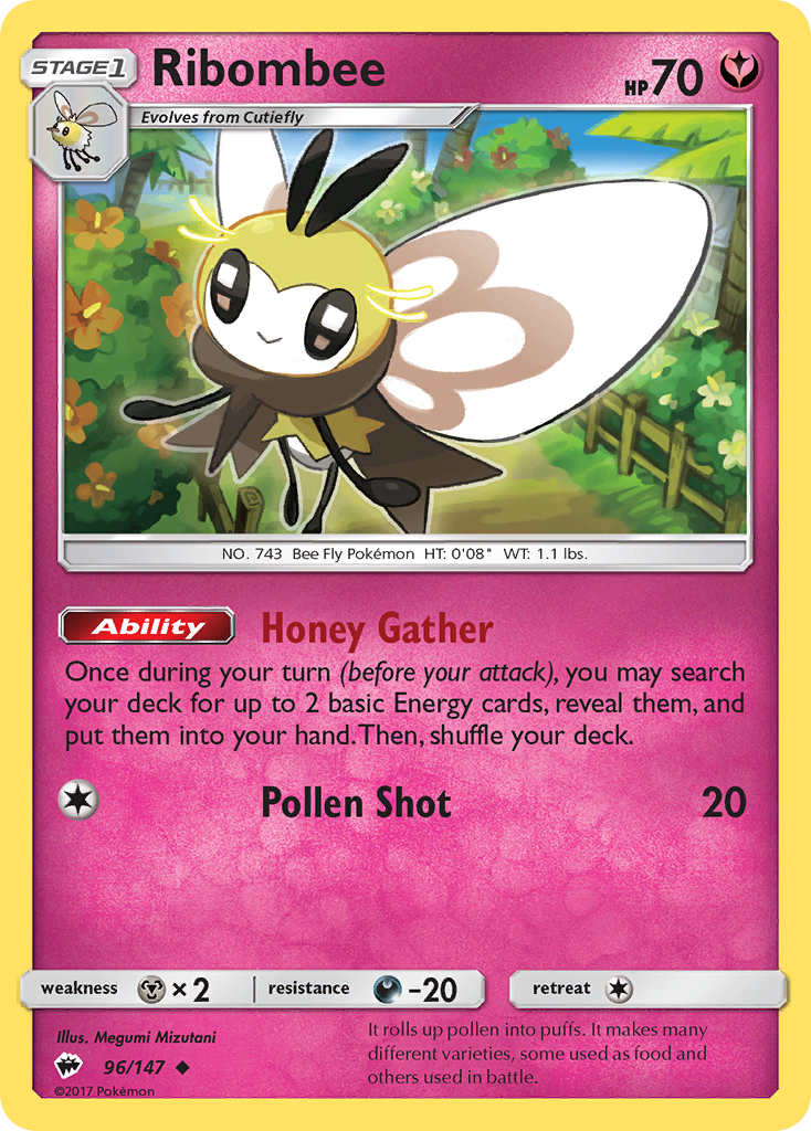 Ribombee (96/147) [Sun & Moon: Burning Shadows] | Dragon's Lair Comics and Fantasy Houston TX