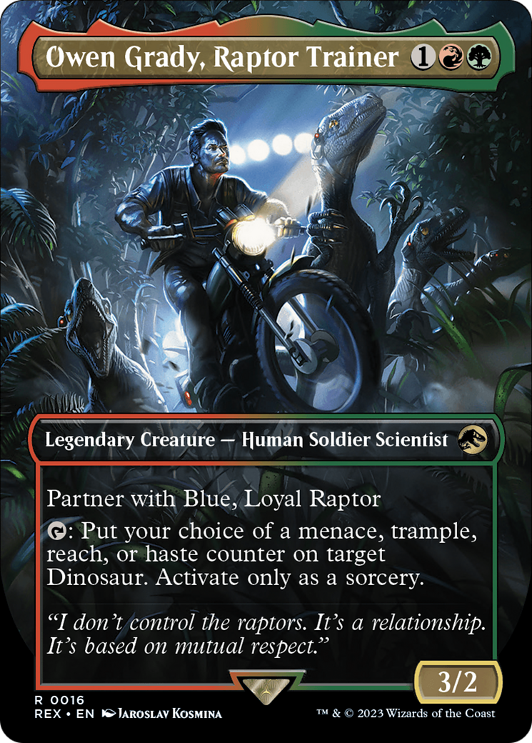 Owen Grady, Raptor Trainer (Borderless) [Jurassic World Collection] | Dragon's Lair Comics and Fantasy Houston TX
