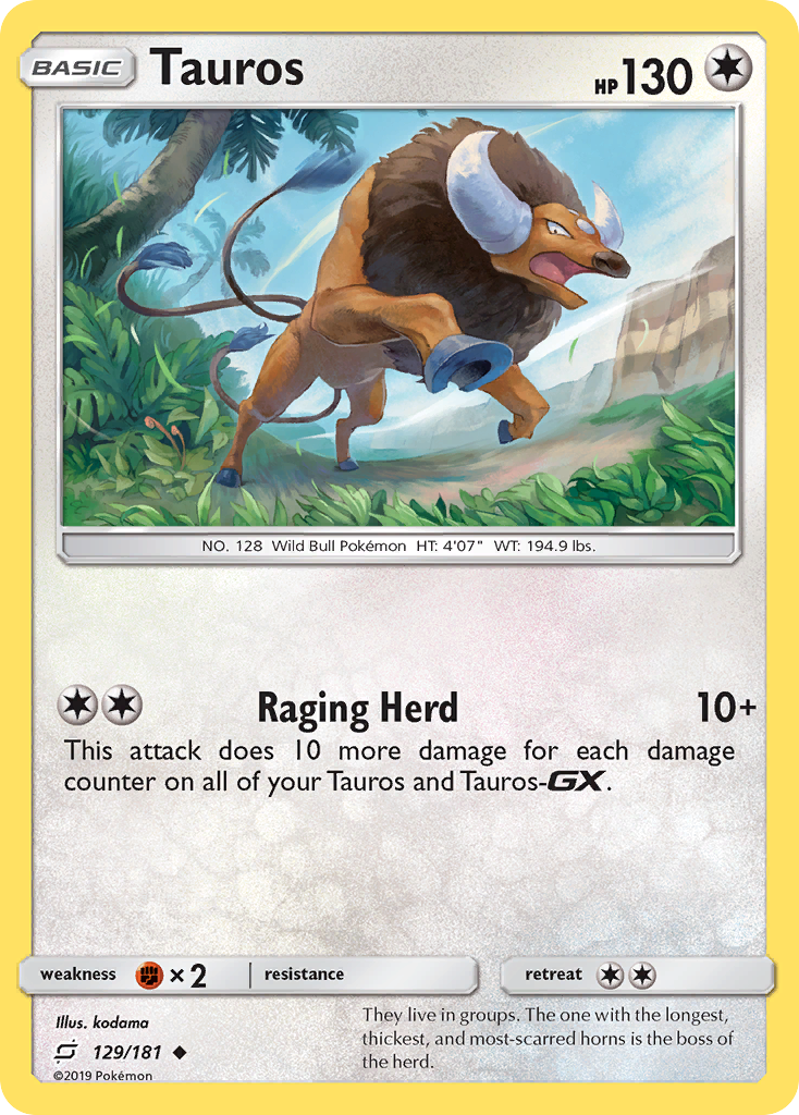 Tauros (129/181) [Sun & Moon: Team Up] | Dragon's Lair Comics and Fantasy Houston TX