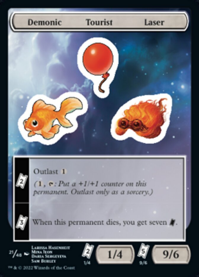 Demonic Tourist Laser [Unfinity Stickers] | Dragon's Lair Comics and Fantasy Houston TX