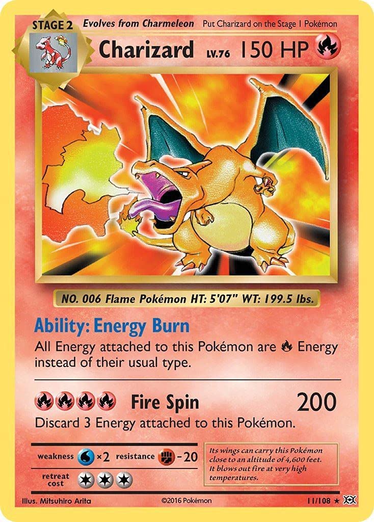 Charizard (11/108) [XY: Evolutions] | Dragon's Lair Comics and Fantasy Houston TX