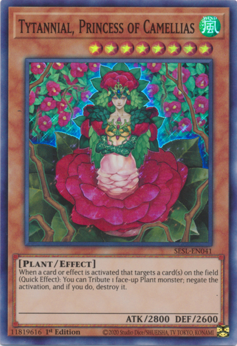 Tytannial, Princess of Camellias [SESL-EN041] Super Rare | Dragon's Lair Comics and Fantasy Houston TX