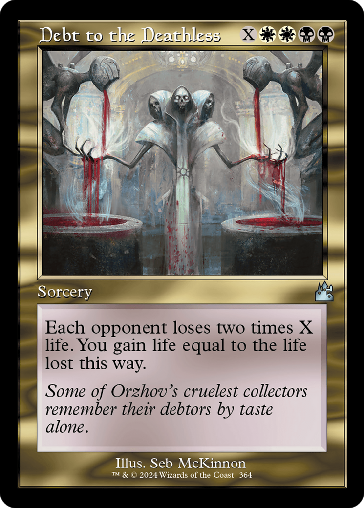 Debt to the Deathless (Retro Frame) [Ravnica Remastered] | Dragon's Lair Comics and Fantasy Houston TX