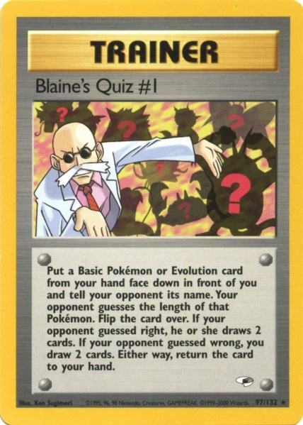 Blaine's Quiz #1 (97/132) [Gym Heroes Unlimited] | Dragon's Lair Comics and Fantasy Houston TX