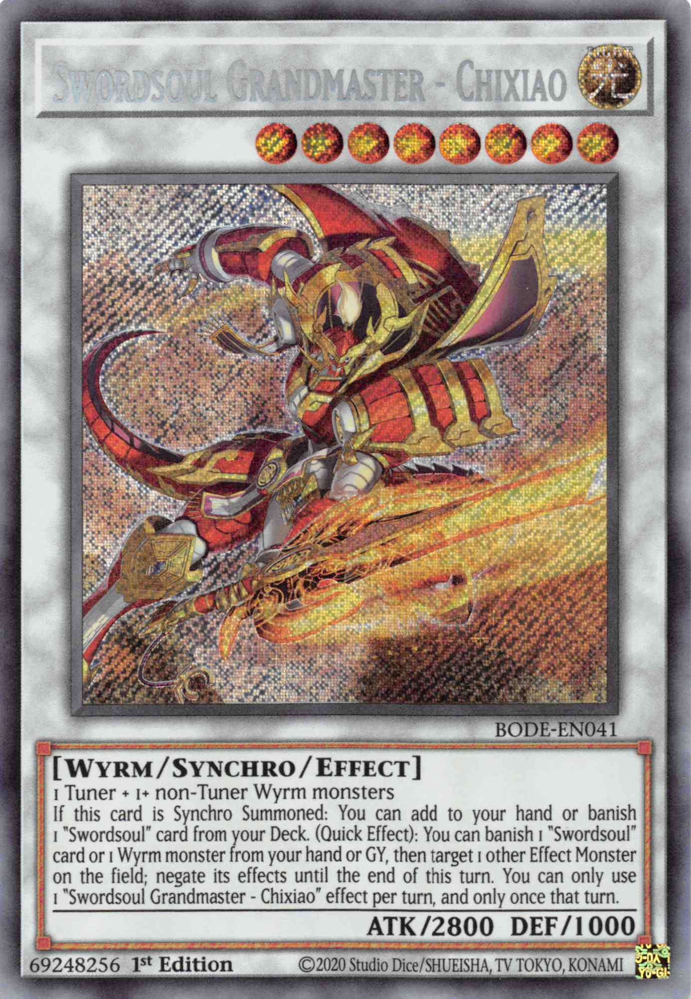 Swordsoul Grandmaster - Chixiao [BODE-EN041] Secret Rare | Dragon's Lair Comics and Fantasy Houston TX