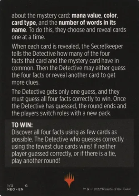 Booster Sleuth (Magic Minigame) [Kamigawa: Neon Dynasty Minigame] | Dragon's Lair Comics and Fantasy Houston TX