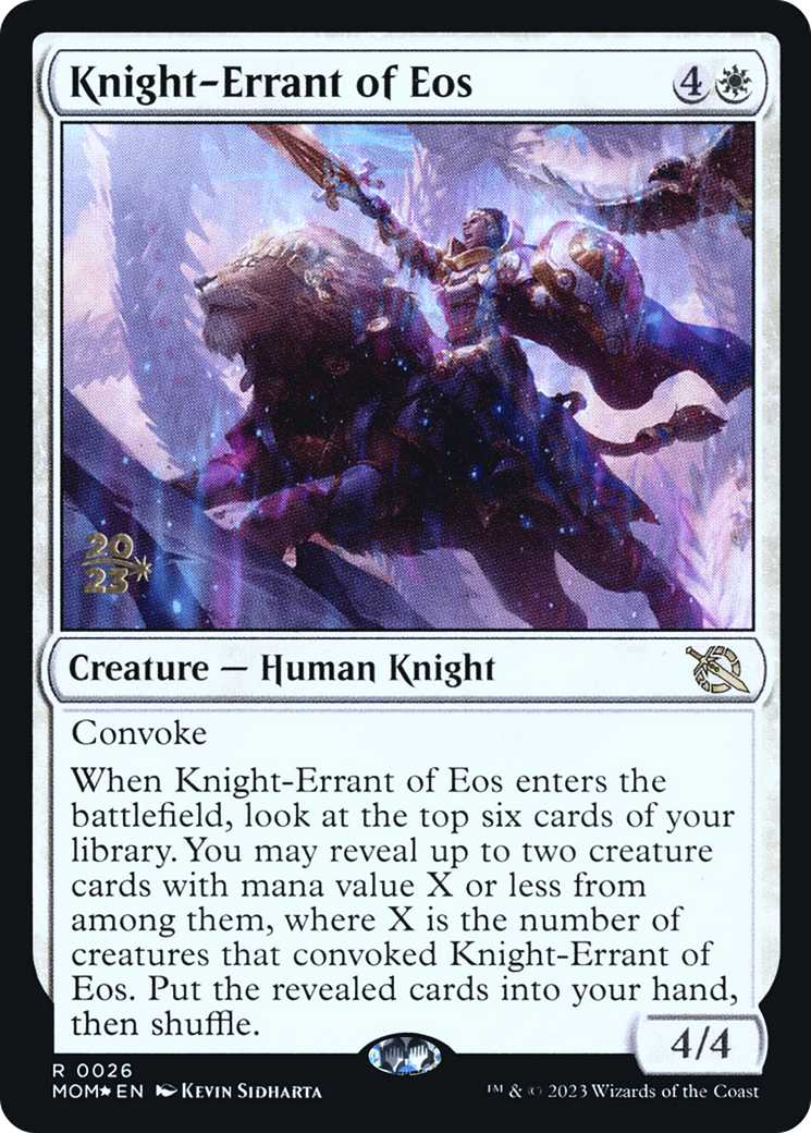 Knight-Errant of Eos [March of the Machine Prerelease Promos] | Dragon's Lair Comics and Fantasy Houston TX