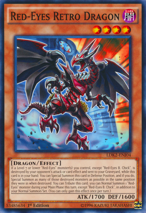 Red-Eyes Retro Dragon [LDK2-ENJ04] Common | Dragon's Lair Comics and Fantasy Houston TX