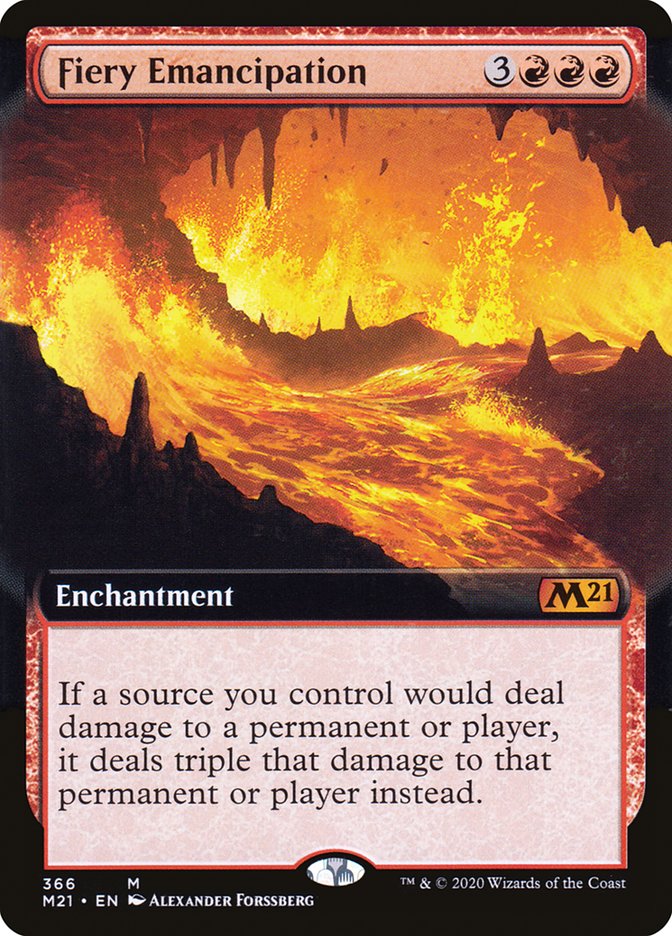 Fiery Emancipation (Extended Art) [Core Set 2021] | Dragon's Lair Comics and Fantasy Houston TX