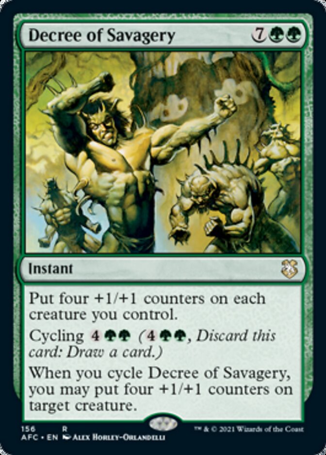 Decree of Savagery [Dungeons & Dragons: Adventures in the Forgotten Realms Commander] | Dragon's Lair Comics and Fantasy Houston TX