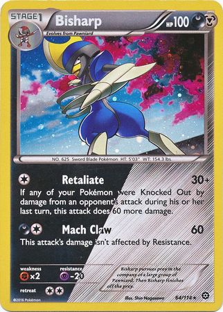 Bisharp (64/114) (Cosmos Holo) [XY: Steam Siege] | Dragon's Lair Comics and Fantasy Houston TX