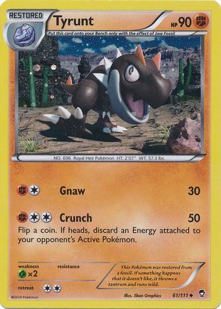 Tyrunt (61/111) (Cosmos Holo) [XY: Furious Fists] | Dragon's Lair Comics and Fantasy Houston TX