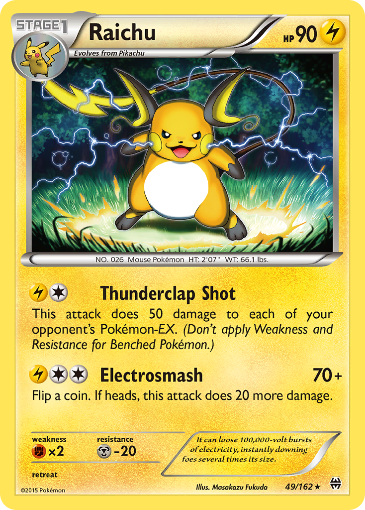 Raichu (49/162) [XY: BREAKthrough] | Dragon's Lair Comics and Fantasy Houston TX